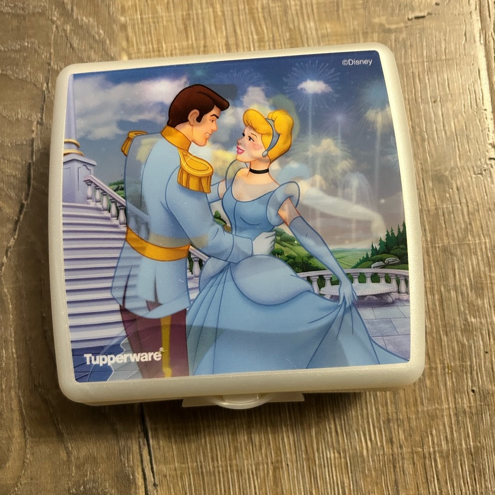 Vintage Disney Cinderella Tupperware Container